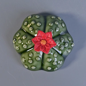 Sunny Wholesales flower shape empty candle ceramic jars with lids