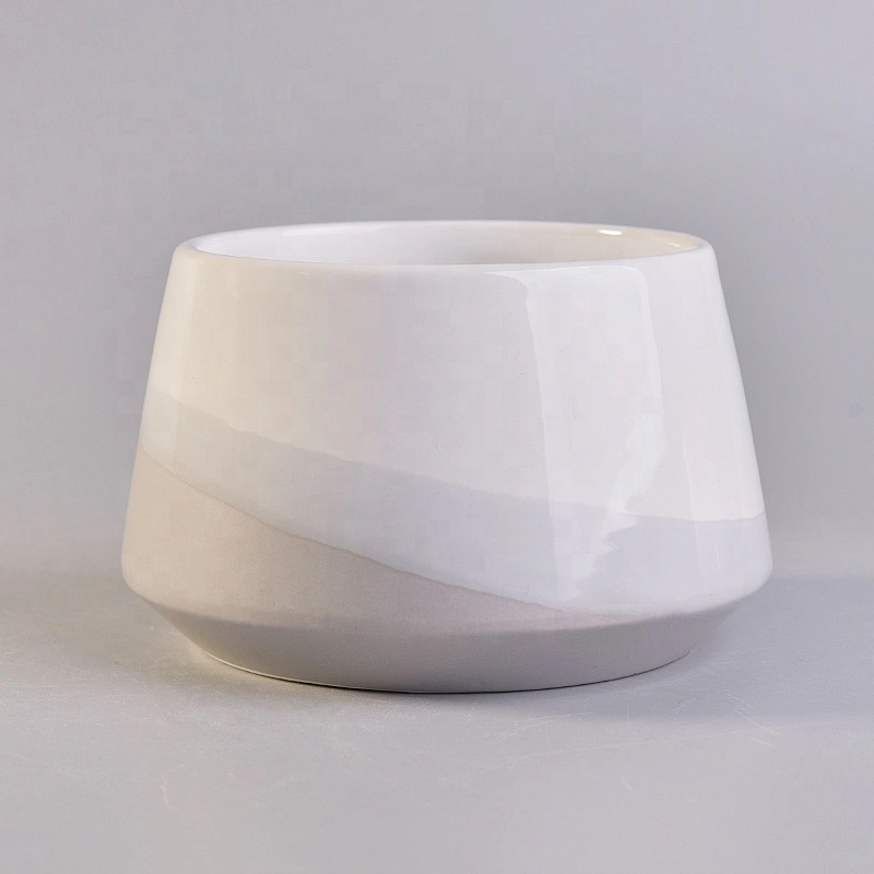 Wholesales Sunny custom candle ceramic container with wood lids