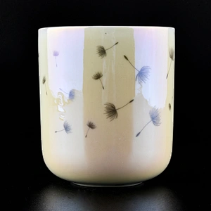 Hot Sale 10oz Ceramic Candle Jars With Decal Printing