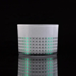 Wholesales custom home decoration white glass candle holder