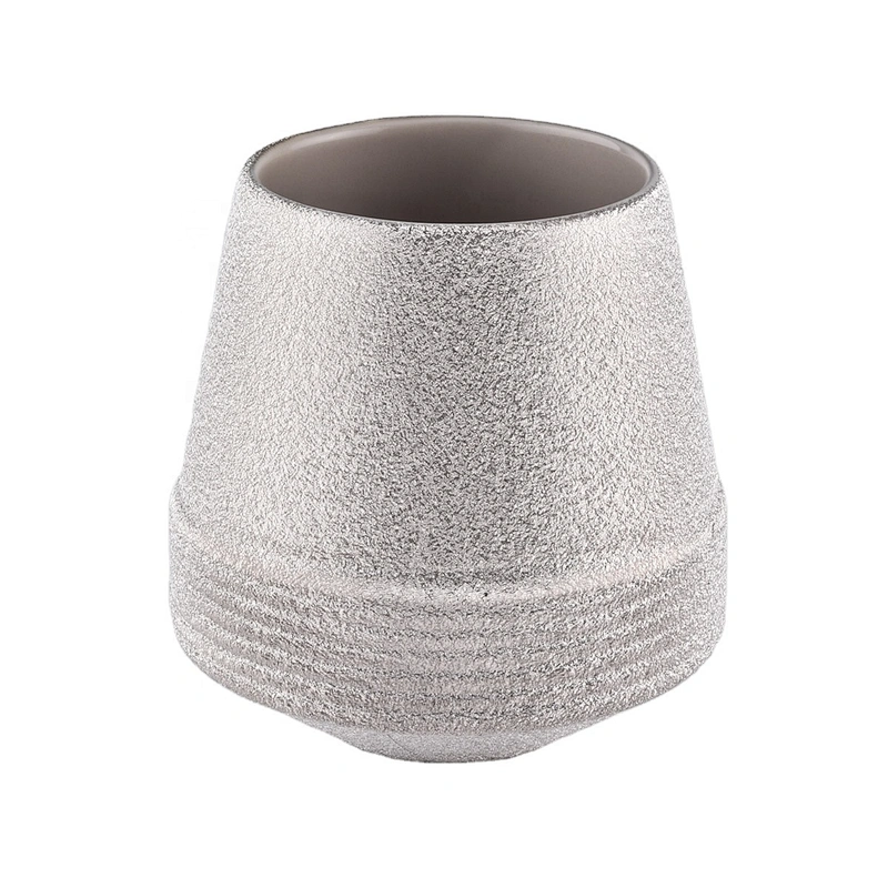 10oz 12oz 20oz Wholesales custom silver electroplated luxury glass candle jar