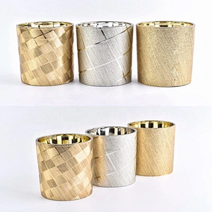 luxury white glass custom candle glass jars