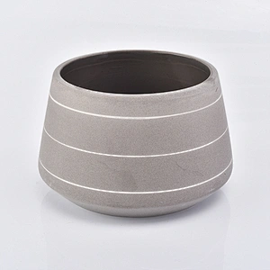 495ml ceramic candle holder with matte color surface