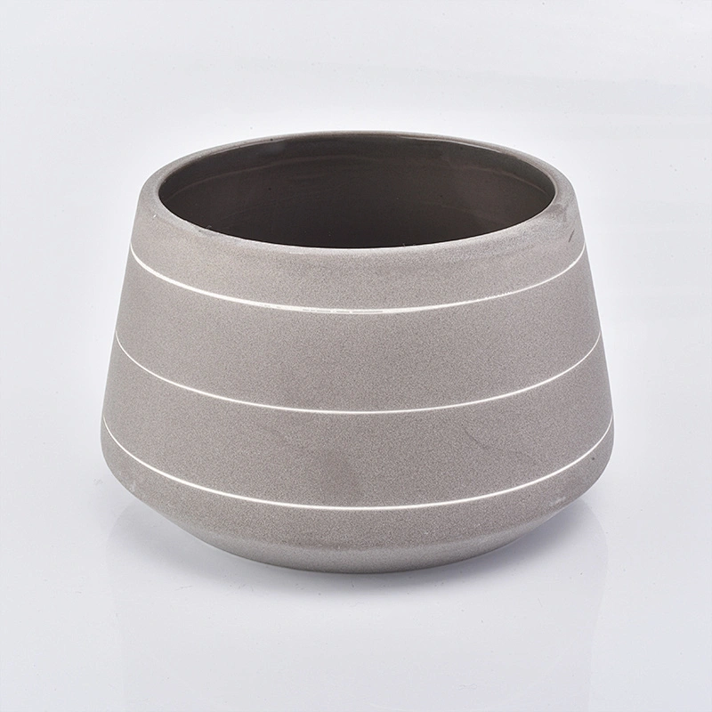 495ml ceramic candle holder with matte color surface