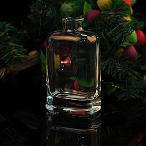 4oz square transparent high-white glass perfume bottles fragrance bottles
