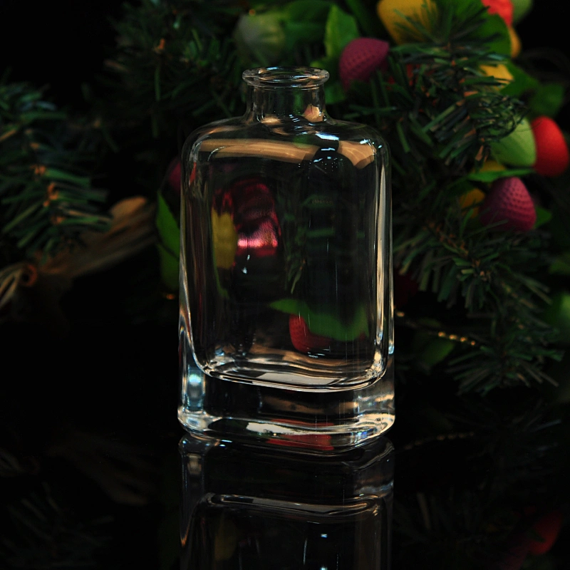 4oz square transparent high-white glass perfume bottles fragrance bottles