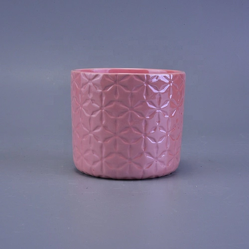 Wholesales colorful ceramic empty candle jar for luxury candle making