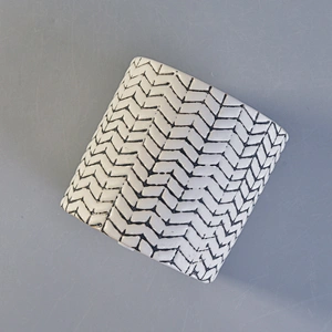 Classic Weave Pattern Ceramic Candle Jars