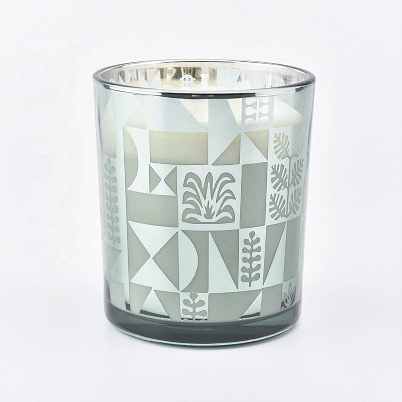 Home Decorative empty Glass Candle jar in bulk