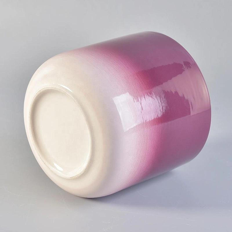 10oz 20oz Wholesales custom pink luxury candle ceramic jar