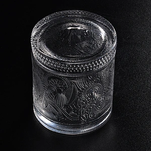 10oz 11oz 16oz luxury crystal empty glass candle jar and lid