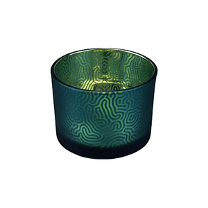 Sunny custom electroplated glass candle jar holder for home decor