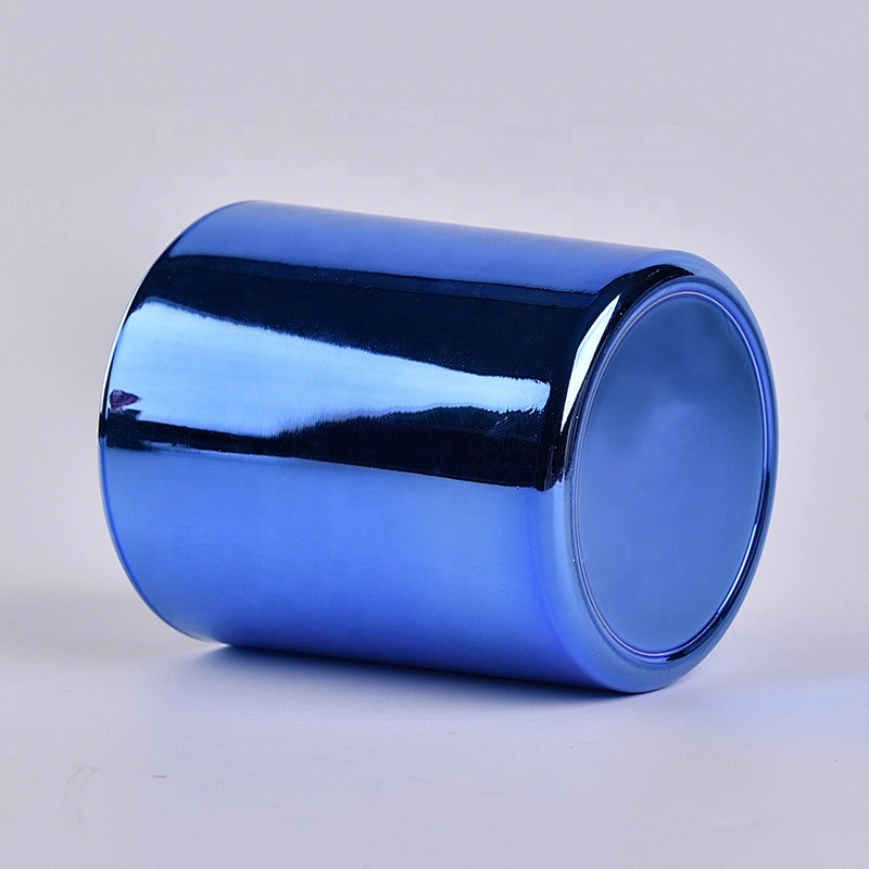 Recycled 8oz blue glass candle jars wholesale
