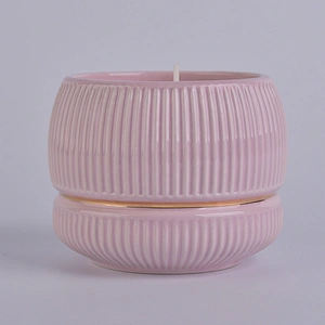 Sunny suppliers handmade scented pink ceramic candle holders 10oz