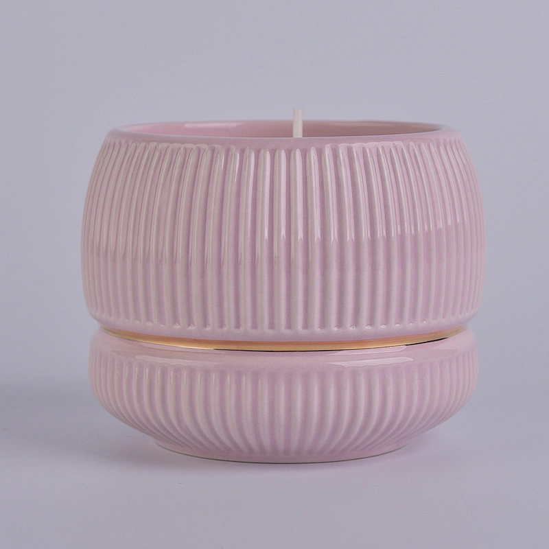 Sunny suppliers handmade scented pink ceramic candle holders 10oz