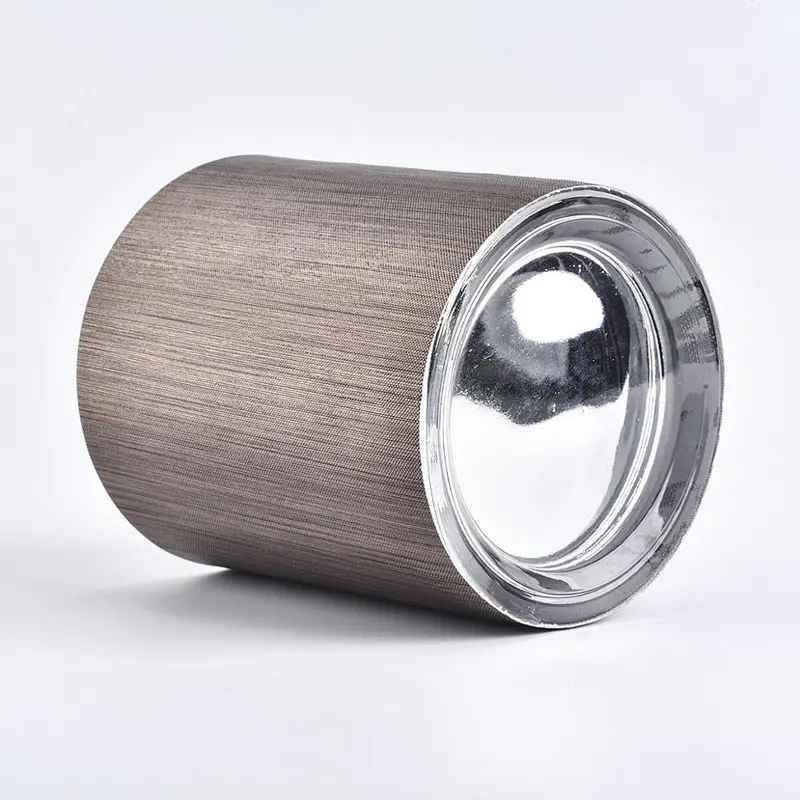 hot sales 10oz leather glass candle holder