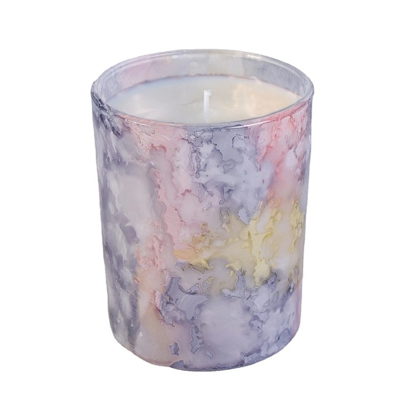 Sunny good price iridescent cylinder votive ceramic candle holder wholesales
