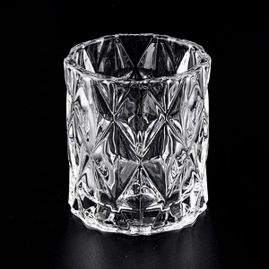 Wholesales luxury geo crystal glass candle holders