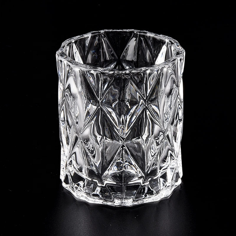 Wholesales luxury geo crystal glass candle holders