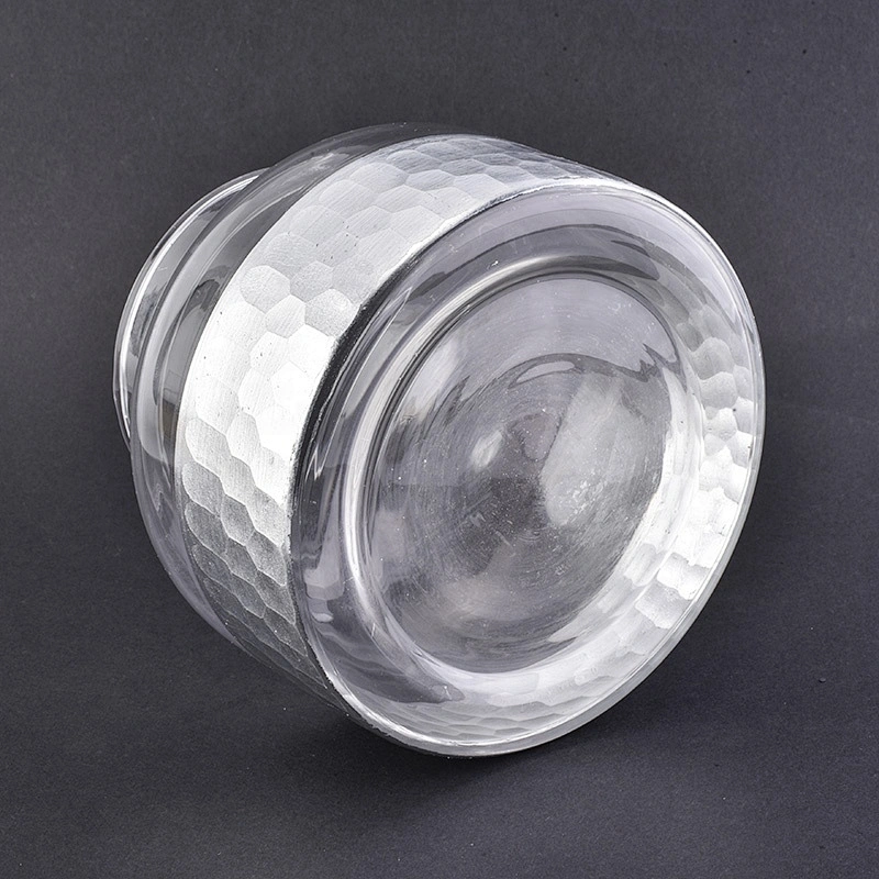 Machine Blown Luxury Silver Candle Glass Jar