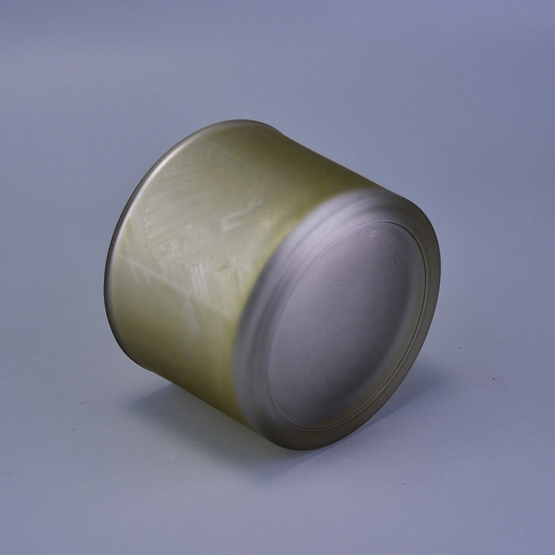 10oz 16oz luxury matte empty plated glass candle container
