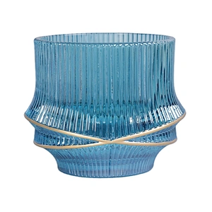 8oz 10oz Sunny X design custom empty iridescent glass candle holders