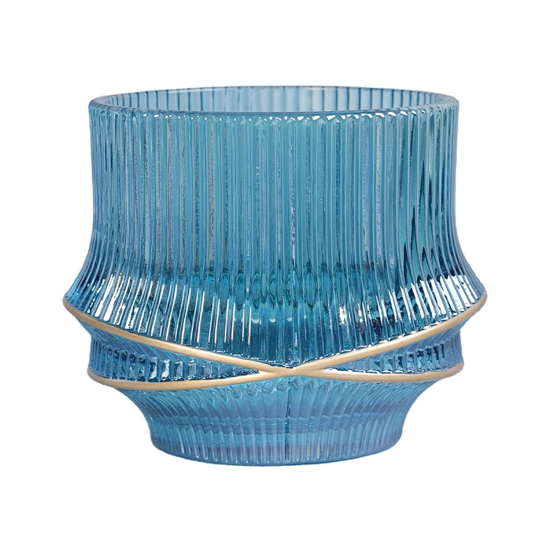 8oz 10oz Sunny X design custom empty iridescent glass candle holders