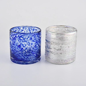 Sunny luxury blue crystal votive glass candle holders 10oz 20oz