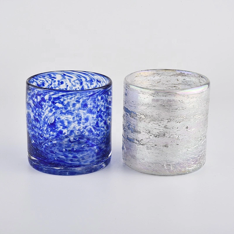 Sunny luxury blue crystal votive glass candle holders 10oz 20oz