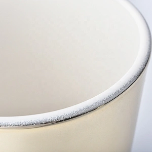 luxury metalized glass candle jar