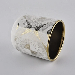 Wholesales luxury decorative empty white ceramic candle holders