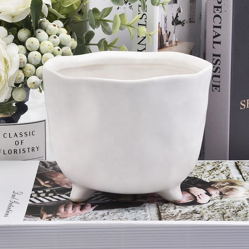 Standing white tea light candle jar home decoration