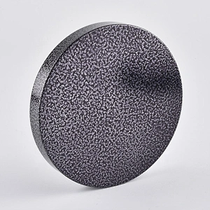luxury custom round grey metal lids for candle jars