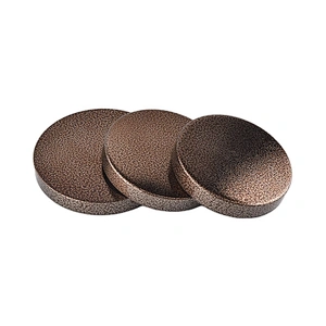Logo printing round amber metal lid cover for candle jars