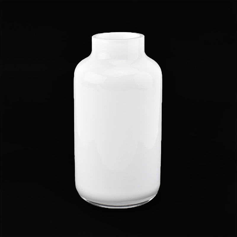 500ml white cylinder overlay glass reed diffuser bottles