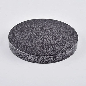 luxury custom round grey metal lids for candle jars
