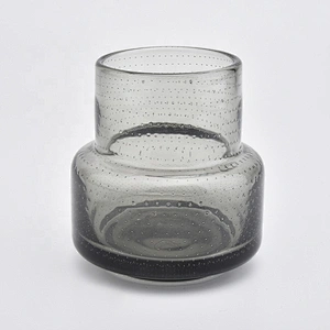 Customized luxury black candle glass container 10oz 20oz