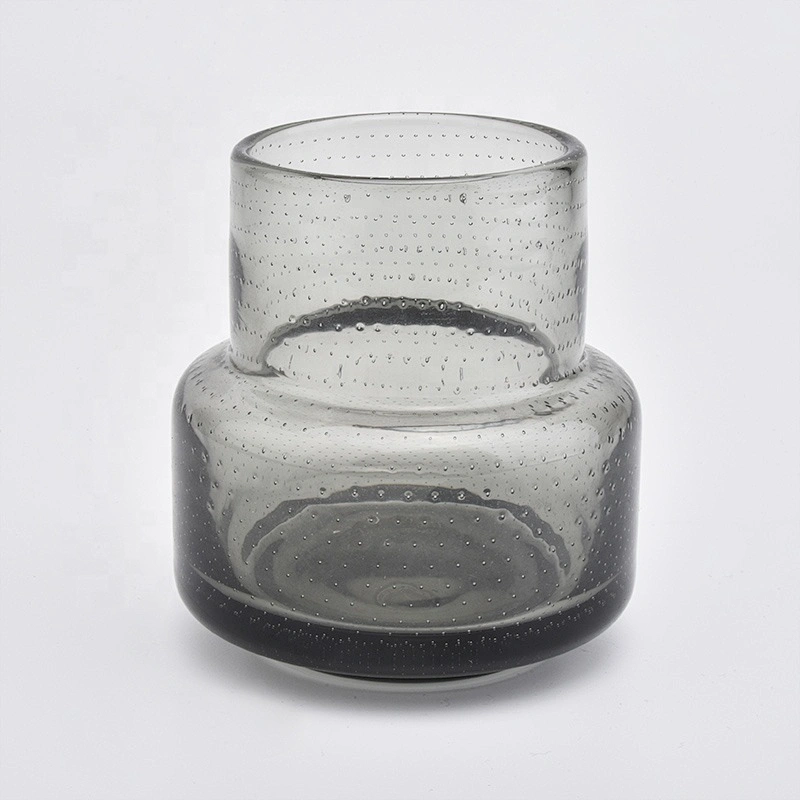 Customized luxury black candle glass container 10oz 20oz