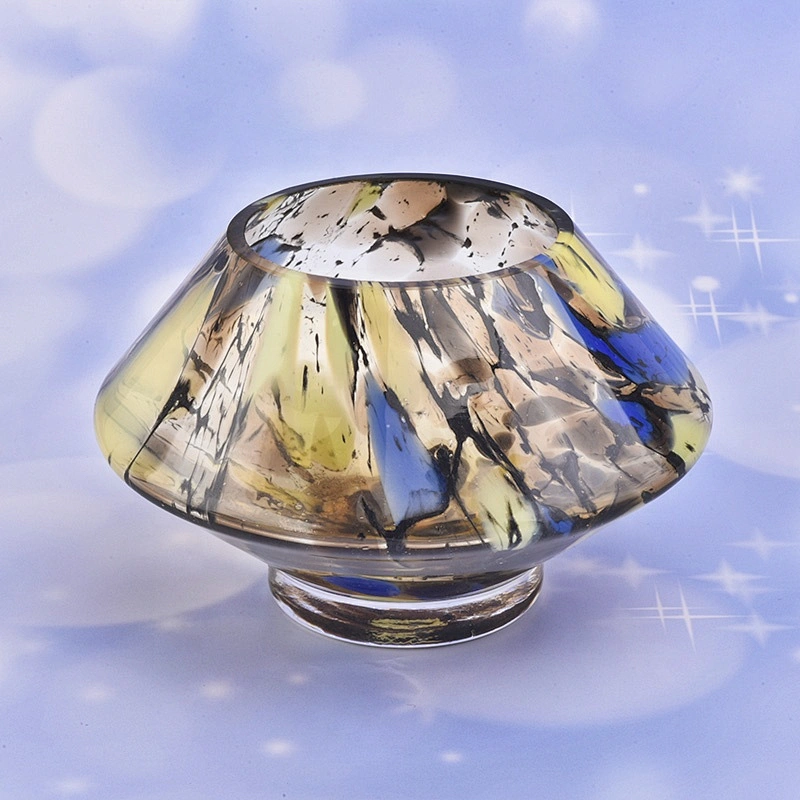 6oz 8oz 10oz golden glass candle jar vessel home decoration