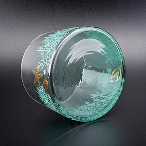 Tealight clear glass candle container home decor