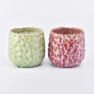 750ml iridescent ceramic candle holder home decor