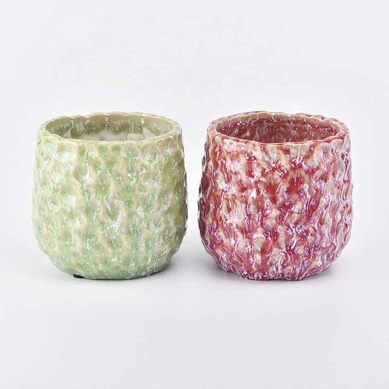750ml iridescent ceramic candle holder home decor