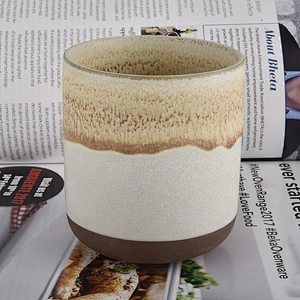Home decoration custom glaze cylinder ceramic candle holders