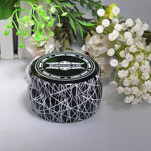 Sunny design decorative metal candle tin 10oz with lid