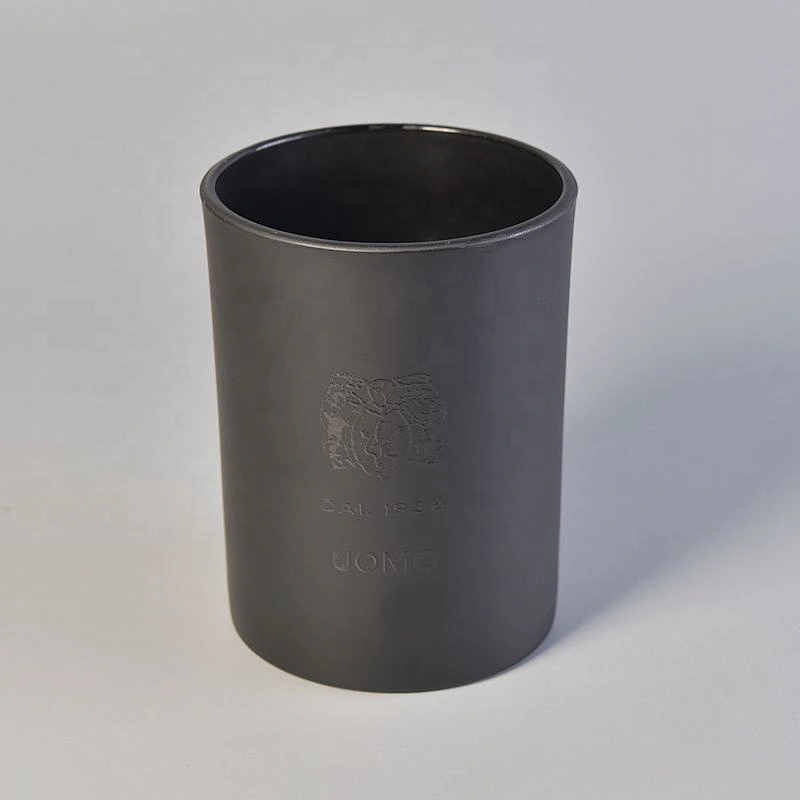 home goods luxurious heat resistant matte black glass candle jar holder