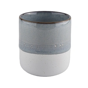 Suppliers China grey colored cylinder ceramic candle holder 8oz 10oz 14oz