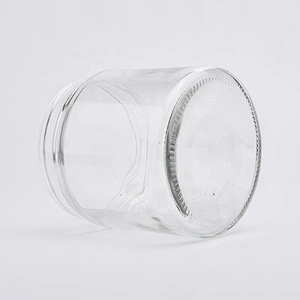 Sunny custom decorative large clear glass candle containers 20oz