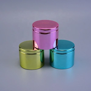 Color custom decorative empty candle tins with lid