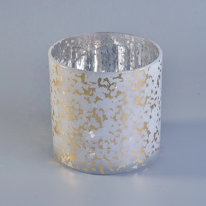 6oz Christmas mercury gold glass candle jar