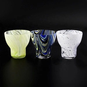 Luxury iridescent glass candle holders wholesales